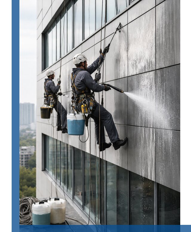 Профессиональная мойка вентилируемых фасадов в Электростали