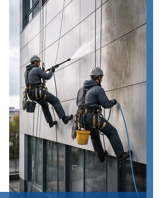 Мойка фасада из композита в Электростали по цене от 304 р. | ВЫСОТНИК-Элк