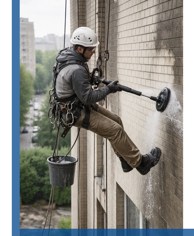 Очистка фасада от копоти в Электростали профессионально и безопасно