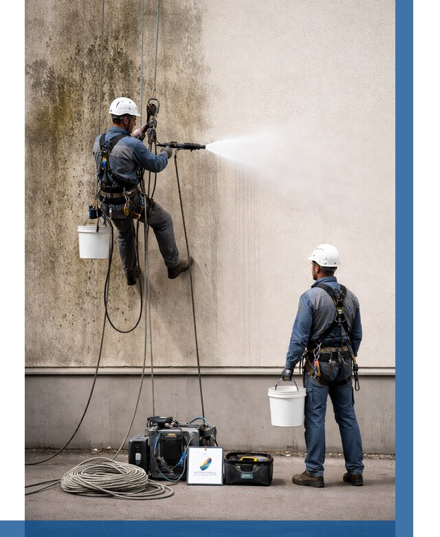 Очистка фасада от плесени в Электростали от 304 р. | ВЫСОТНИК-Элк