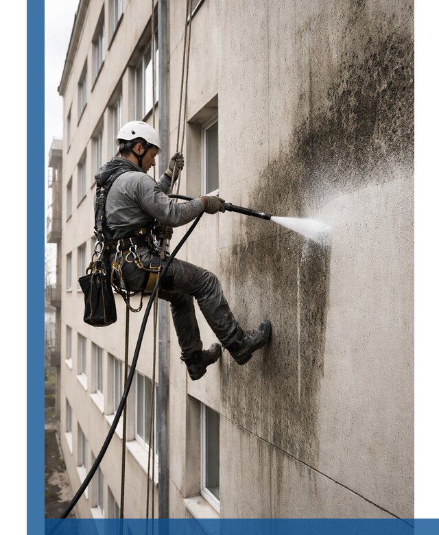 Профессиональная очистка фасадов от плесени в Электростали