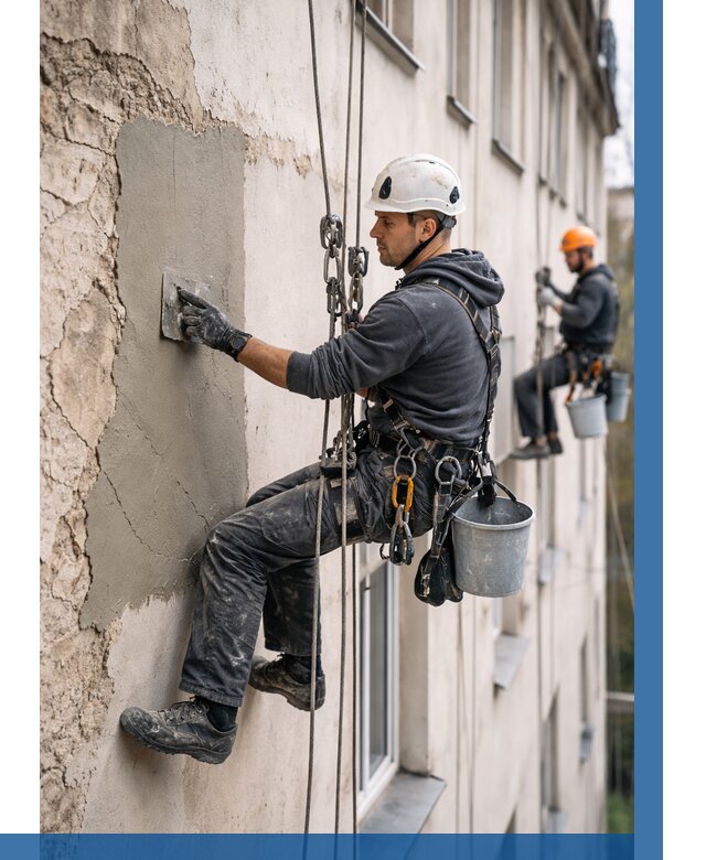 Восстановление штукатурки фасада в Электростали от 1216 р. | ВЫСОТНИК-Элк