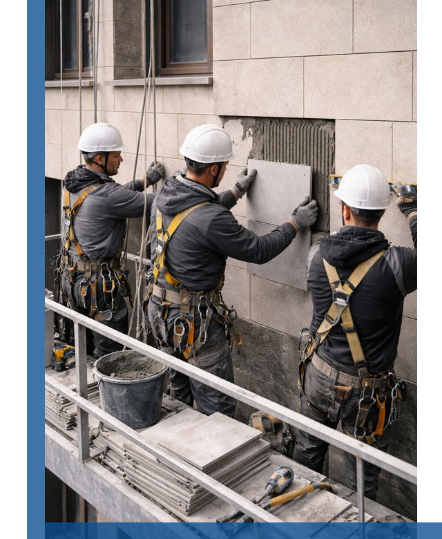 Ремонт облицовки фасада плиткой в Электростали с гарантией