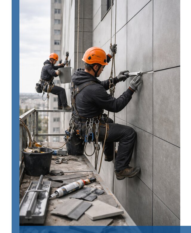 Профессиональный ремонт фасада из керамогранита в Электростали