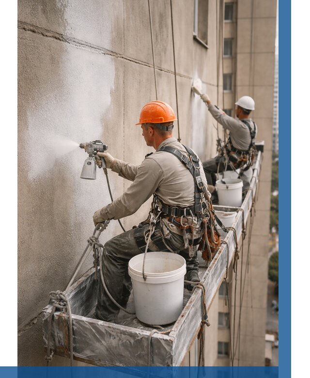 Грунтовка фасада на высоте в Электростали от 122 р. | ВЫСОТНИК-Элк