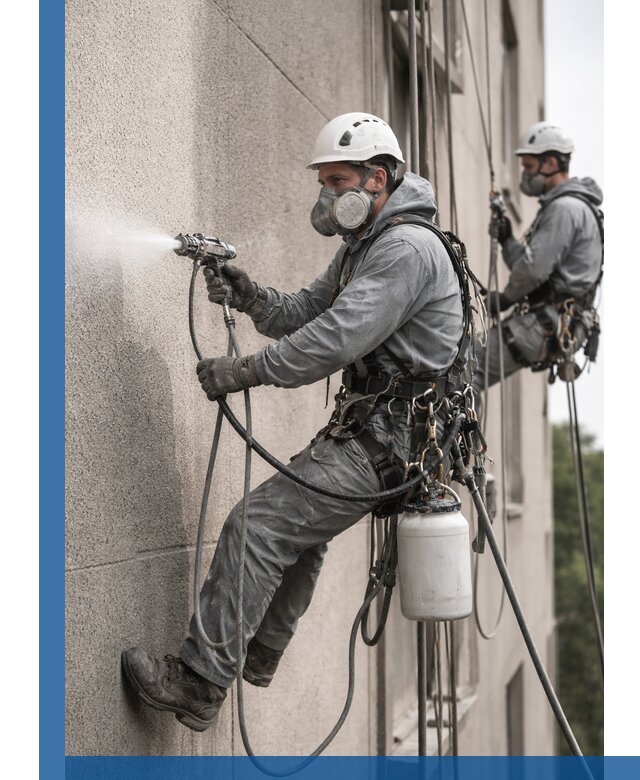 Безвоздушная покраска фасадов зданий в Электростали профессионально