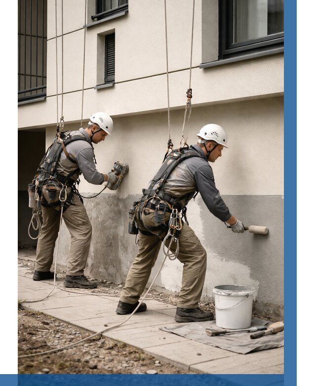 Окраска цоколя здания в Электростали от 456 р. под ключ | ВЫСОТНИК-Элк