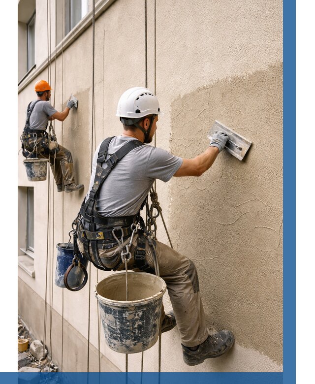 Декоративная штукатурка фасада в Электростали от 1216 р. | ВЫСОТНИК-Элк