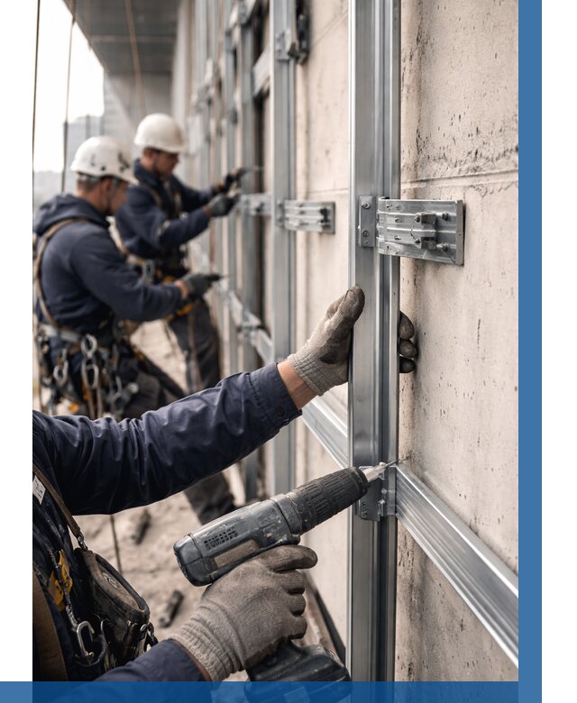 Монтаж подсистемы вентфасада в Электростали от 861 р. | ВЫСОТНИК-Элк