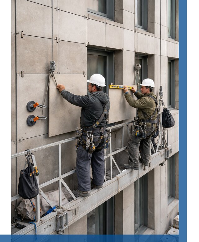 Монтаж керамогранита на фасад в Электростали от 2533 р. | ВЫСОТНИК-Элк