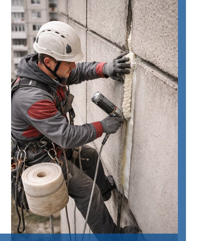 Утепление межпанельных швов в Электростали от 709 р. | ВЫСОТНИК-Элк