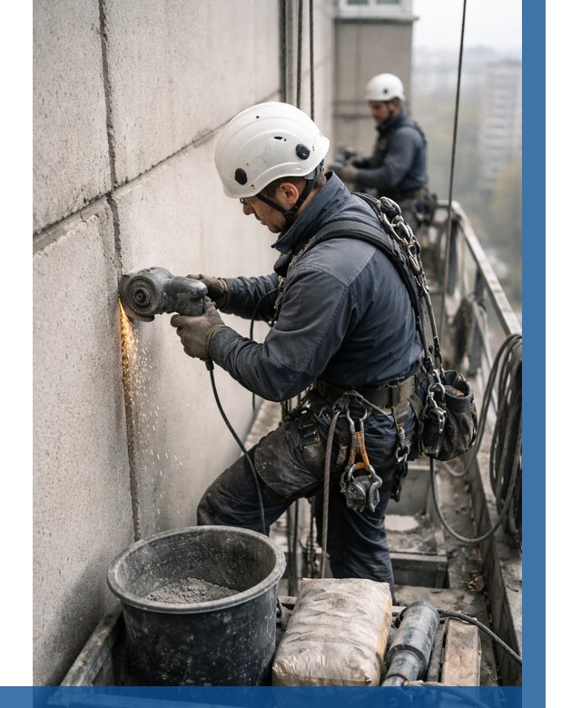 Штробление межпанельных швов в Электростали от 1216 р. | ВЫСОТНИК-Элк