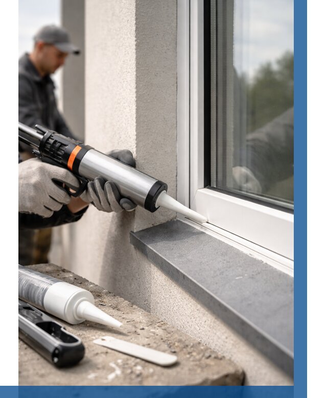 Герметизация монтажных швов окон в Электростали от 658 р. | ВЫСОТНИК-Элк