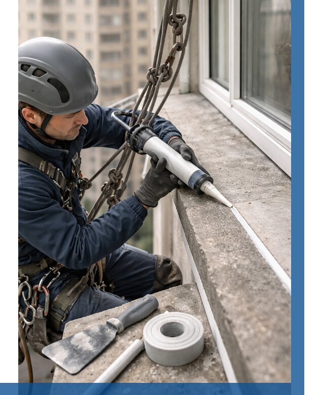 Герметизация балконного козырька в Электростали от 4559 р. | ВЫСОТНИК-Элк