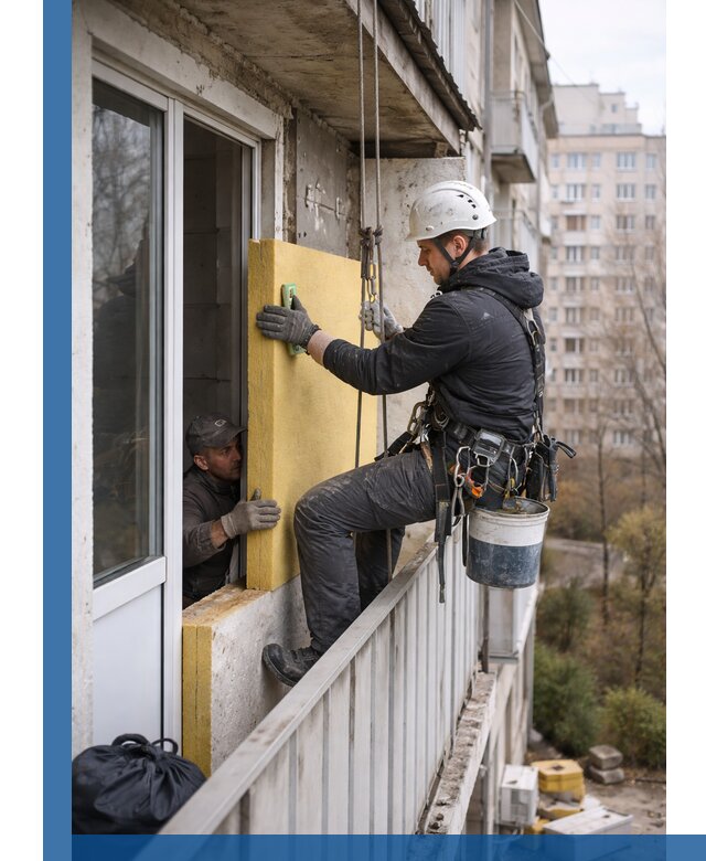 Профессиональное утепление балкона снаружи в Электростали под ключ