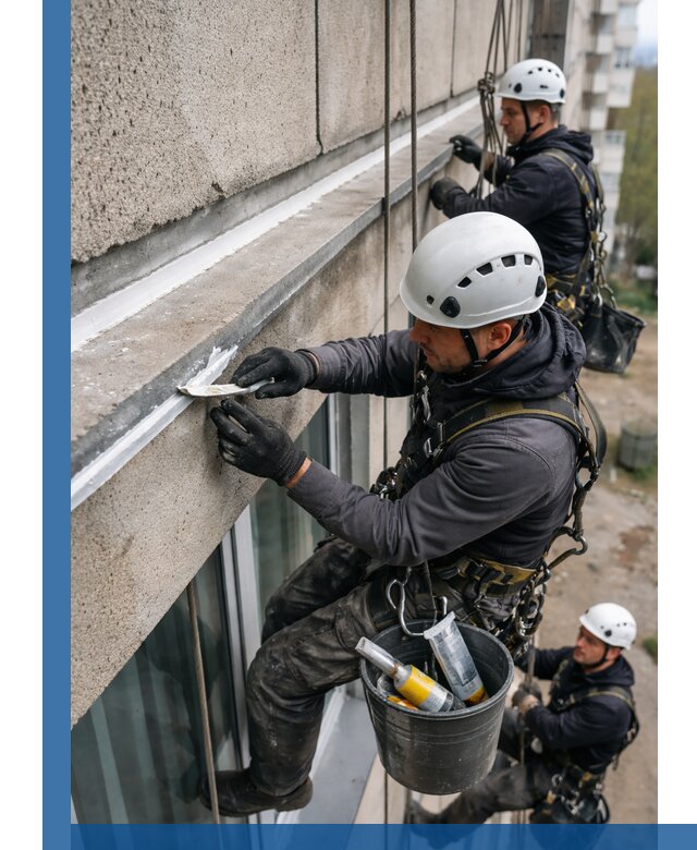 Герметизация примыкания балкона в Электростали под ключ с гарантией