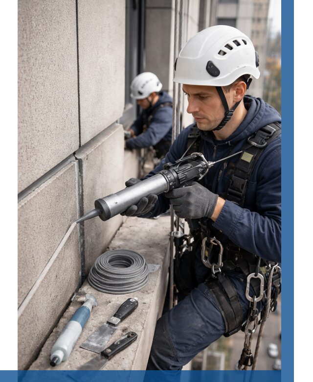 Герметизация деформационных швов фасада в Электростали от 709 | ВЫСОТНИК-Элк