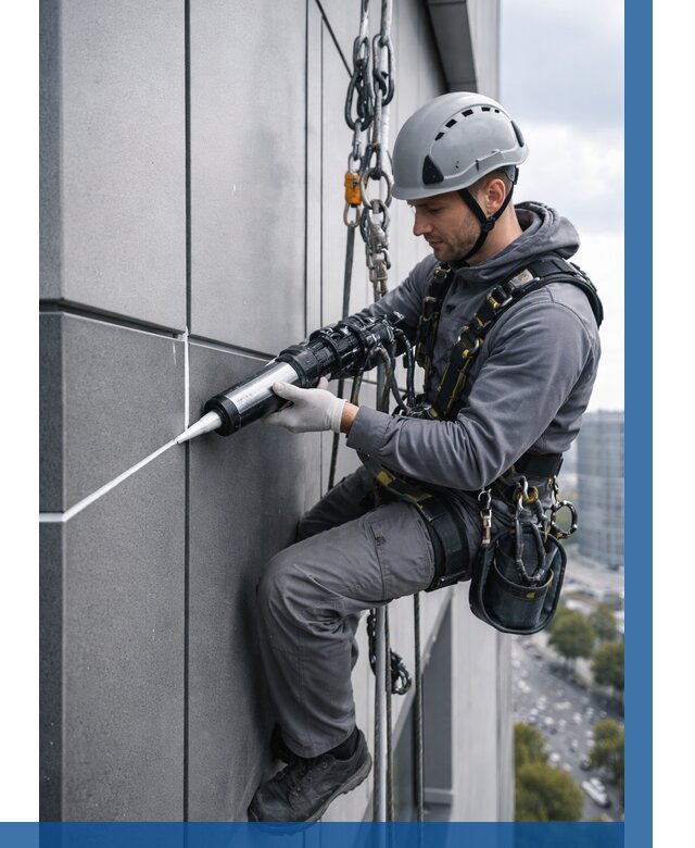 Герметизация стыков фасадных панелей в Электростали от 6585 р.| ВЫСОТНИК-Элк