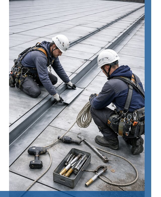 Ремонт фальцевой кровли в Электростали от 709 р. | ВЫСОТНИК-Элк