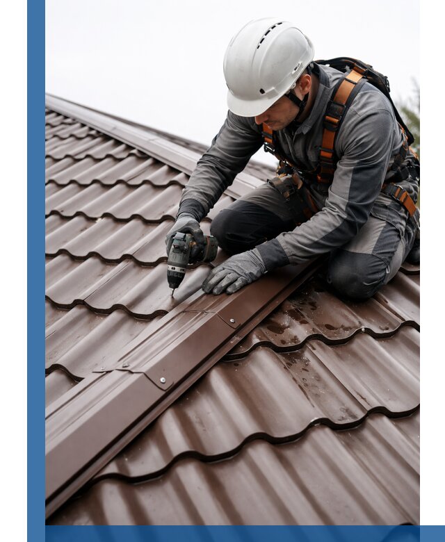 Ремонт металлочерепицы на крыше в Электростали профессионально