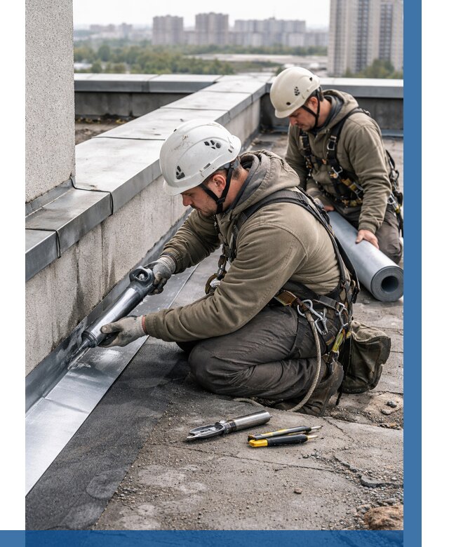 Ремонт кровельных примыканий в Электростали от 1216 р. | ВЫСОТНИК-Элк