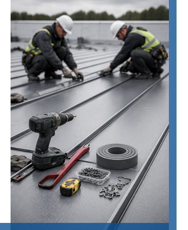 Монтаж фальцевой кровли в Электростали от 1823 р. | ВЫСОТНИК-Элк