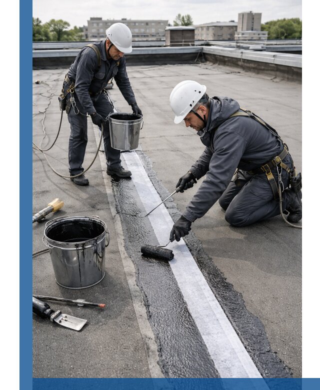 Гидроизоляция кровли мастикой в Электростали надежная защита