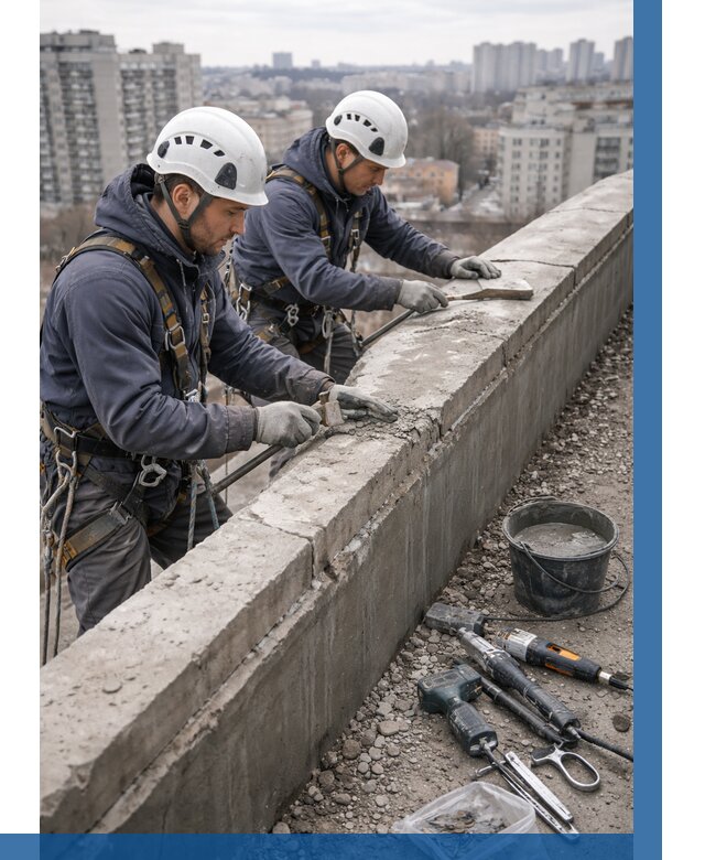 Ремонт парапета на кровле в Электростали от 1520 р. | ВЫСОТНИК-Элк