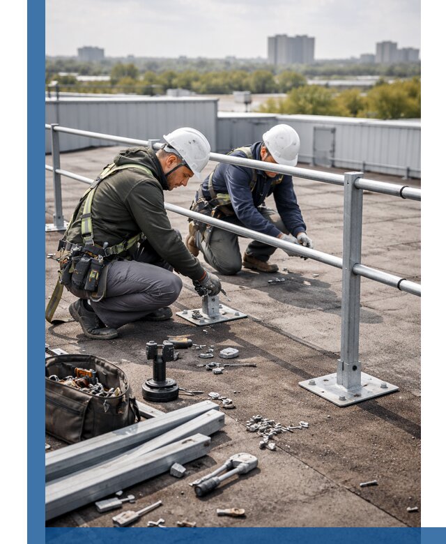 Монтаж кровельного ограждения в Электростали под ключ с гарантией