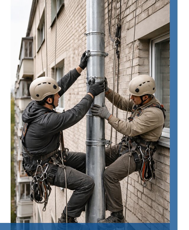 Замена водосточных труб в Электростали от 6585 р. | ВЫСОТНИК-Элк