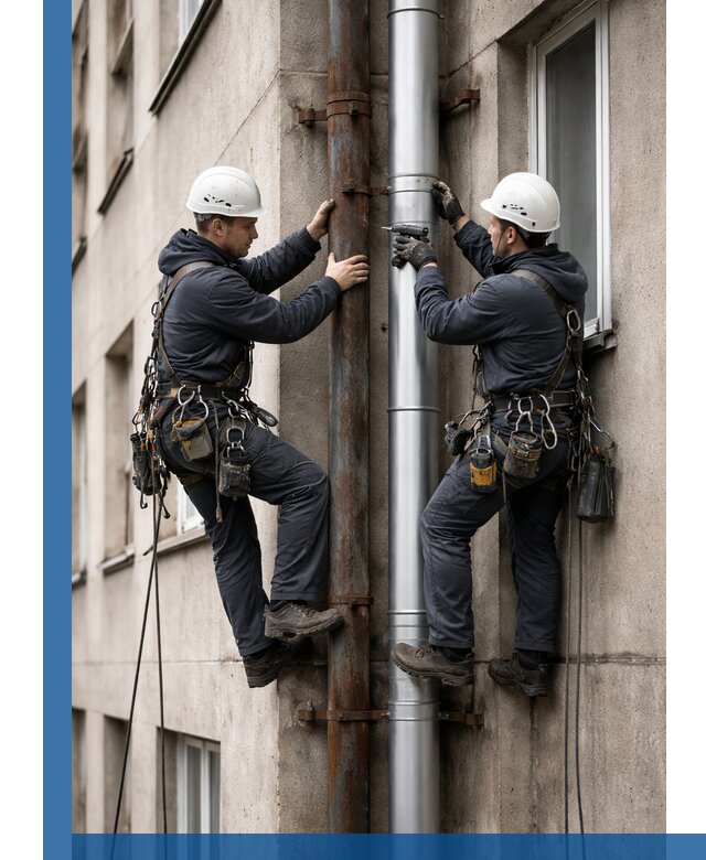 Замена водосточных труб в Электростали: монтаж и демонтаж под ключ