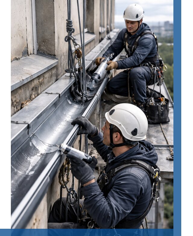 Ремонт водосточных желобов в Электростали от 6585 р. | ВЫСОТНИК-Элк