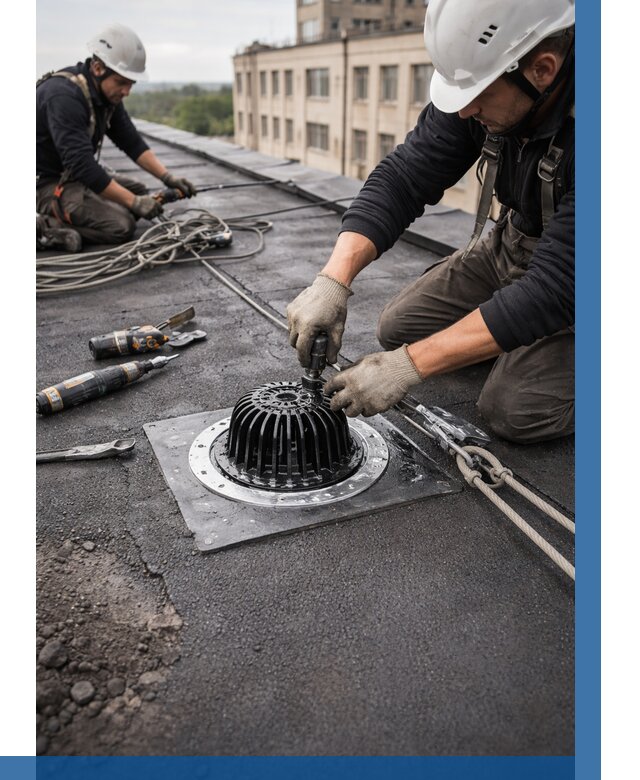 Установка водосточных воронок в Электростали цена от 3546 р. | ВЫСОТНИК-Элк