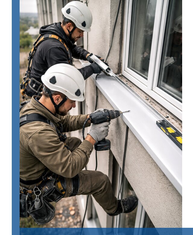 Профессиональный монтаж оконных отливов и отведения воды в Электростали