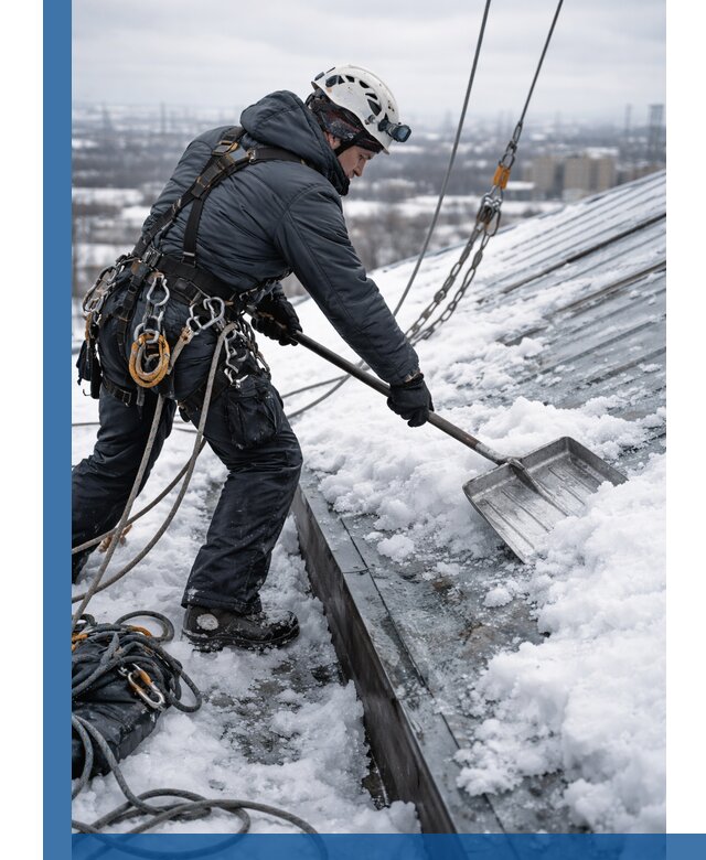 Профессиональная очистка кровли от снега и наледи в Электростали