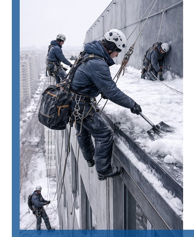 Абонентское обслуживание кровли зимой в Электростали регулярный уход