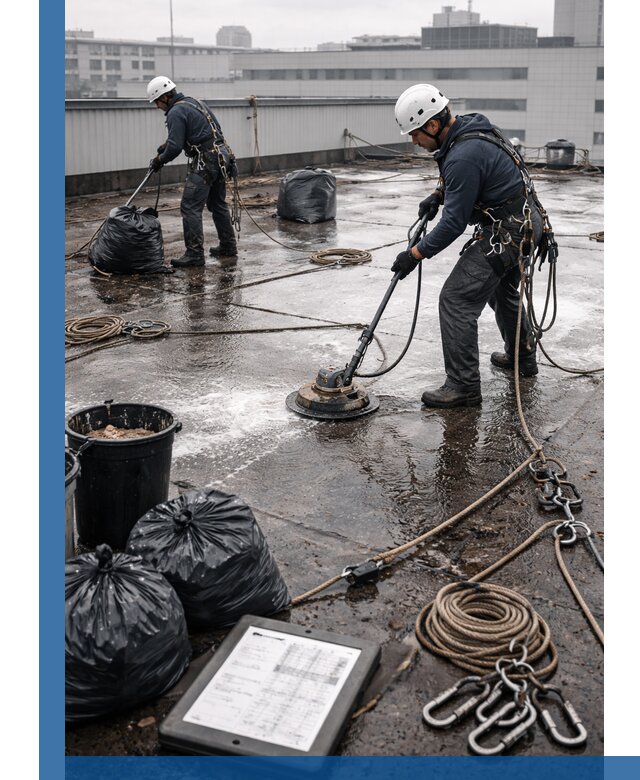 Плановая очистка кровли по графику в Электростали для безопасности