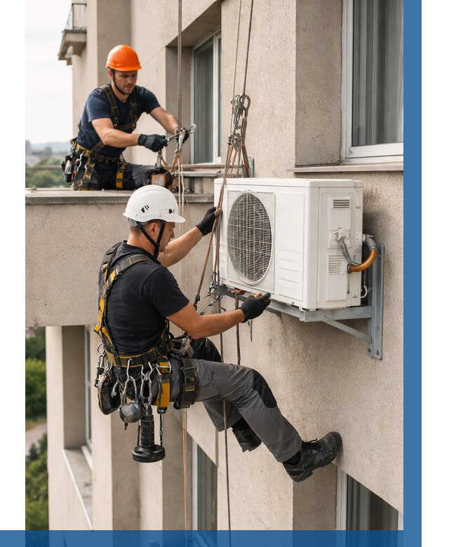 Монтаж внешнего блока кондиционера в Электростали от 6585 р. | ВЫСОТНИК-Элк