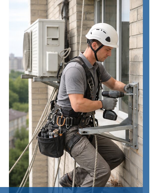 Установка кронштейнов кондиционера в Электростали от 3546 р. | ВЫСОТНИК-Элк