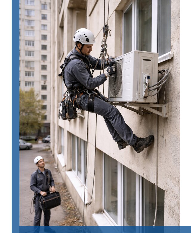 Демонтаж внешнего блока кондиционера в Электростали профессионально