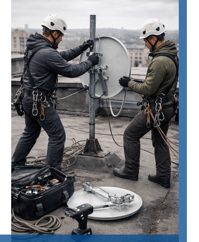 Демонтаж антенн на крыше в Электростали от 4559 р. | ВЫСОТНИК-Элк