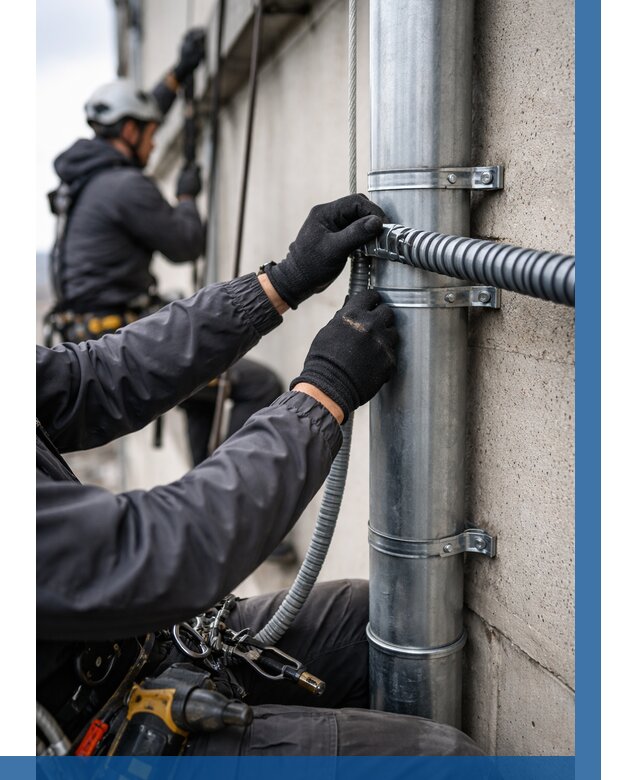 Монтаж гофры для кабеля в Электростали от 304 р. | ВЫСОТНИК-Элк