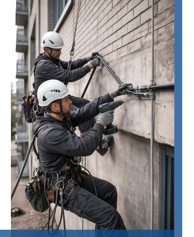 Крепление кабеля на фасаде в Электростали от 355 р. | ВЫСОТНИК-Элк