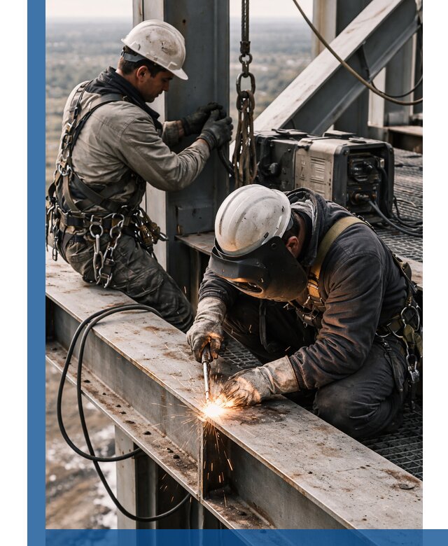 Высотные сварочные работы в Электростали для промышленных объектов