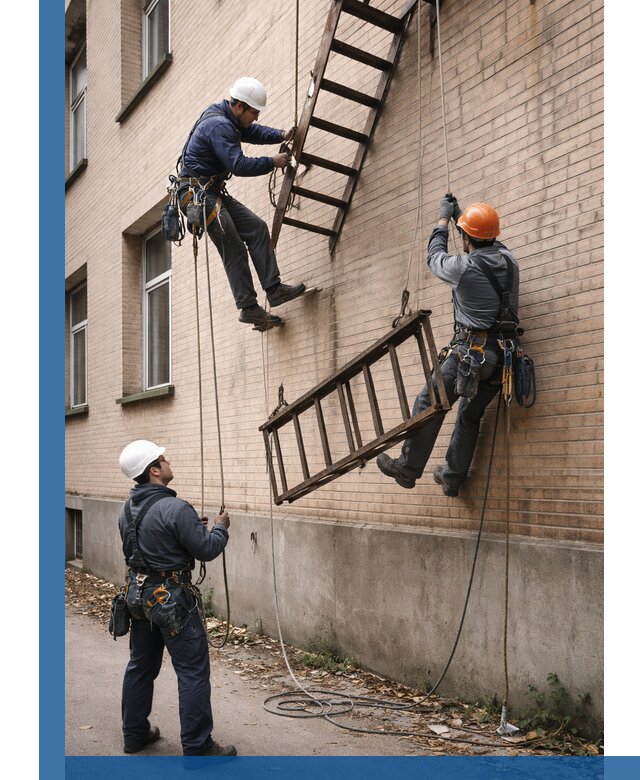 Демонтаж пожарной лестницы в Электростали быстро и безопасно