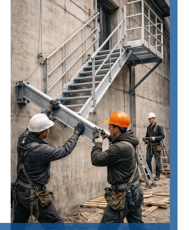 Монтаж металлических лестниц в Электростали от 15195 р. | ВЫСОТНИК-Элк