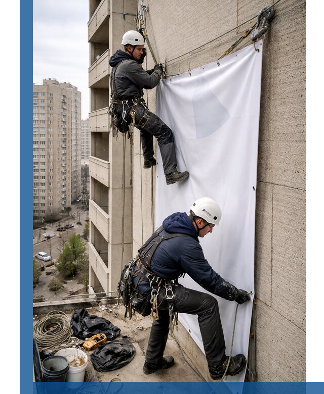 Профессиональный монтаж баннеров на фасаде в Электростали
