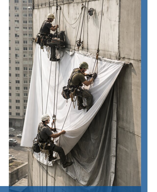 Замена баннерного полотна в Электростали от 6585 р. | ВЫСОТНИК-Элк—заказать