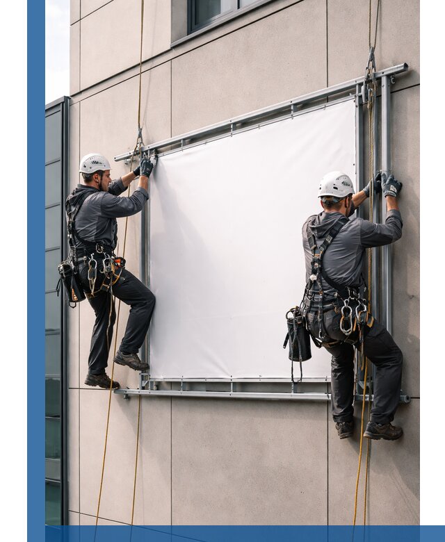 Монтаж наружной рекламной вывески в Электростали под ключ