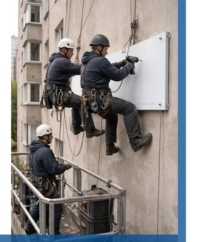 Монтаж табличек и указателей в Электростали от 3546 р. | ВЫСОТНИК-Элк